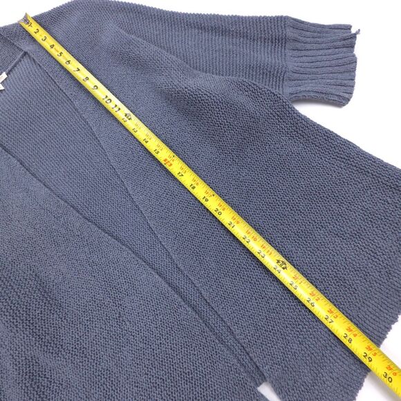 EILEEN FISHER Tangled Linen Cotton Cardigan Blue Minimal Lagenlook Boho Lagom 3X - Picture 3 of 6